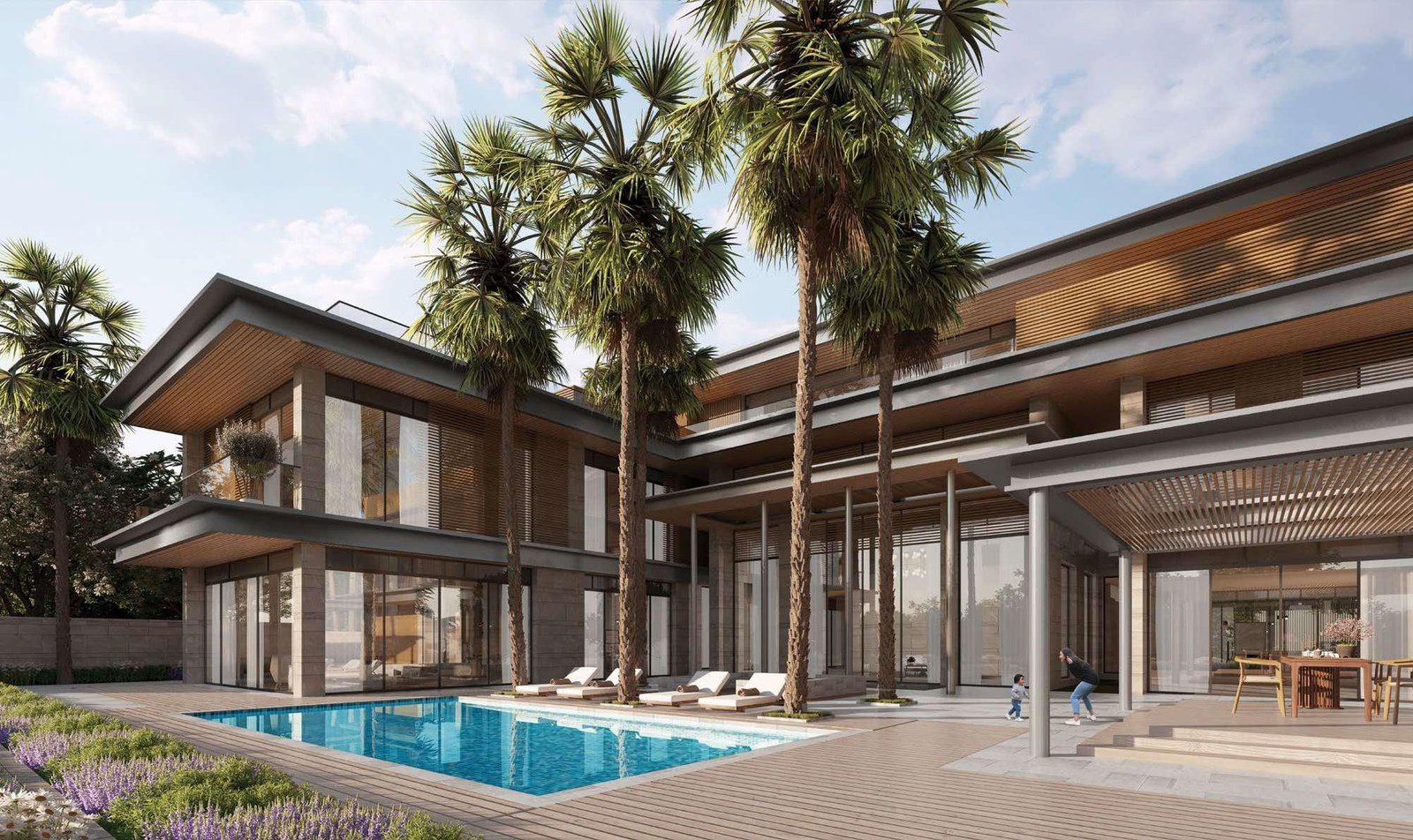 Outdoor wellness and leisure amenities at Reem Hills Abu Dhabi with cycling tracks and green spaces